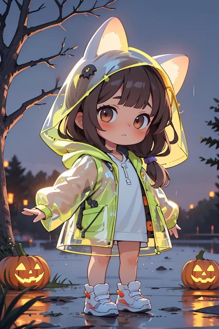 389905-3612664882-masterpiece,best quality,4k,1girl,raincoat,pop style,glowing,solo,looking at viewer,halloween,pumpkin,blush,long hair,bangs,brow.png